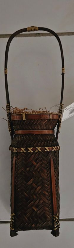 Vantage Bamboo Flower Basket decoration 18" Height 18"H , 5"W