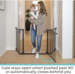 Extra wide safety gate
