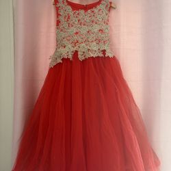 Red  Party Children Dress Size: 16 