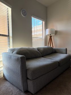 Gray sofa, couch, deep seat