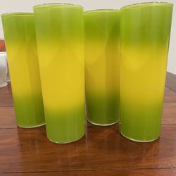 vintage 1950s/60s West Virginia Specialty Glass "Blendo" line highball tumblers