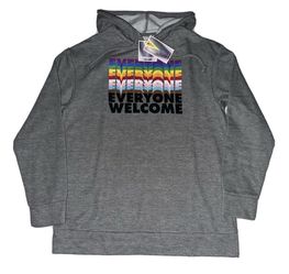 Take Pride Everyone Welcome Hoodie Sweatshirt Womens XS Extra Small Gray New