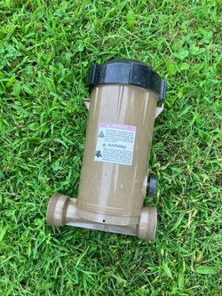 Pro line chlorine feeder dispenser tablets, housing pool filter attachment