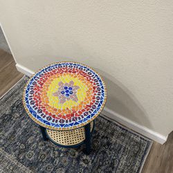Small Round Mosaic Table