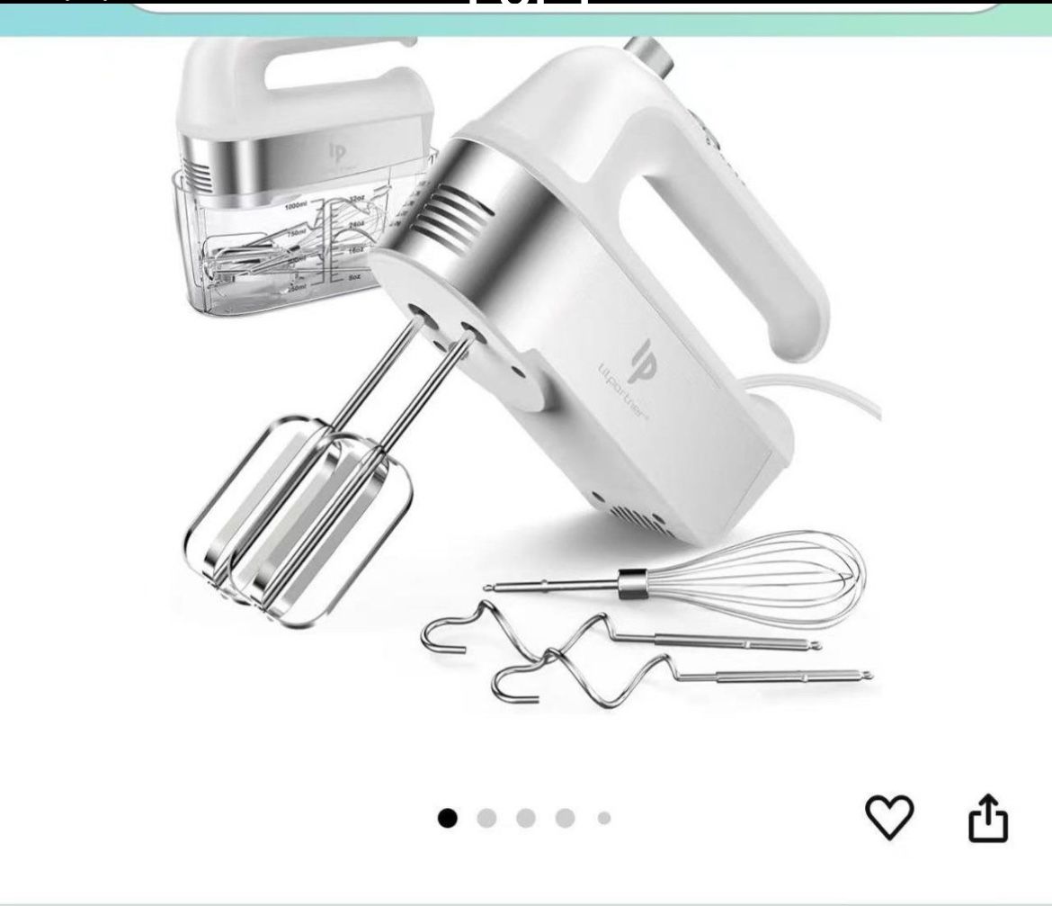Hand Mixer Electric, 450W Kitchen Mixers with Scale Cup Storage Case