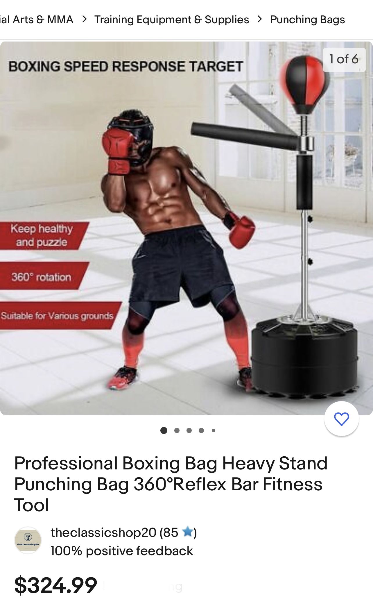 Boxing Speed Response Target Durable Adjustable Height Training Boxing Ball Professional Heavy Stand Punching Bag
