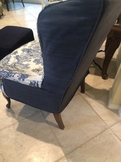 Vintage wing back chairs.