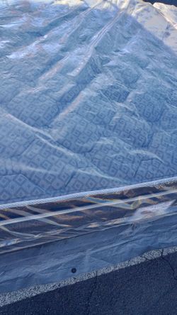 Brand new queen size pillowtop mattress and box spring free delivery depends on location