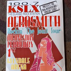 Vintage Aerosmith Tour Print Glendale KSLX