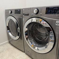 LG Front Load Washer & Electric Dryer Set (Stackable)