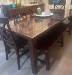 Pier One Solid Wood Dining Table Seats 7