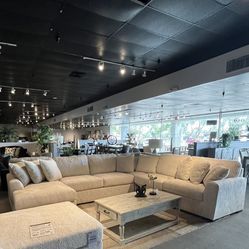 Ivory 4PC Chaise Sectional Couch