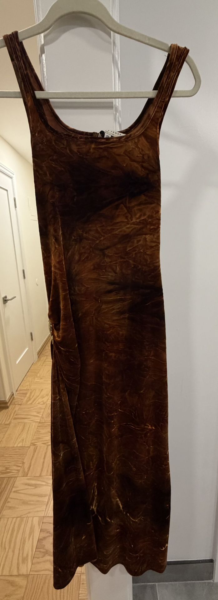 Alexia Admor Brown Velvet Maxi Dress