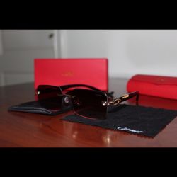 Cartier Sunglasses Brown Tinted Lenses