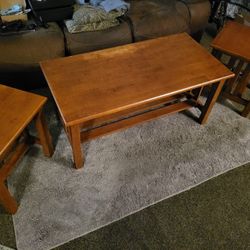 Coffee Table And 2 End Tables