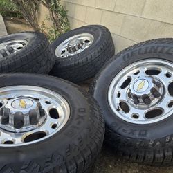Wheels In Tires 16" 8 Lug Chevy Silverado Gmc Utility Truck 8x6,5 