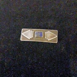Sterling Silver Lapis Brooch