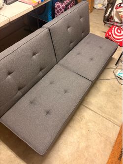 Modern gray futon sofa bed
