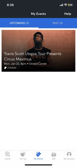 Travis Scott Tickets United Center 2 Tickets