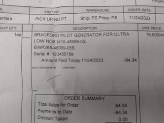 Bradford White Pilot Generator Gas Water Heater