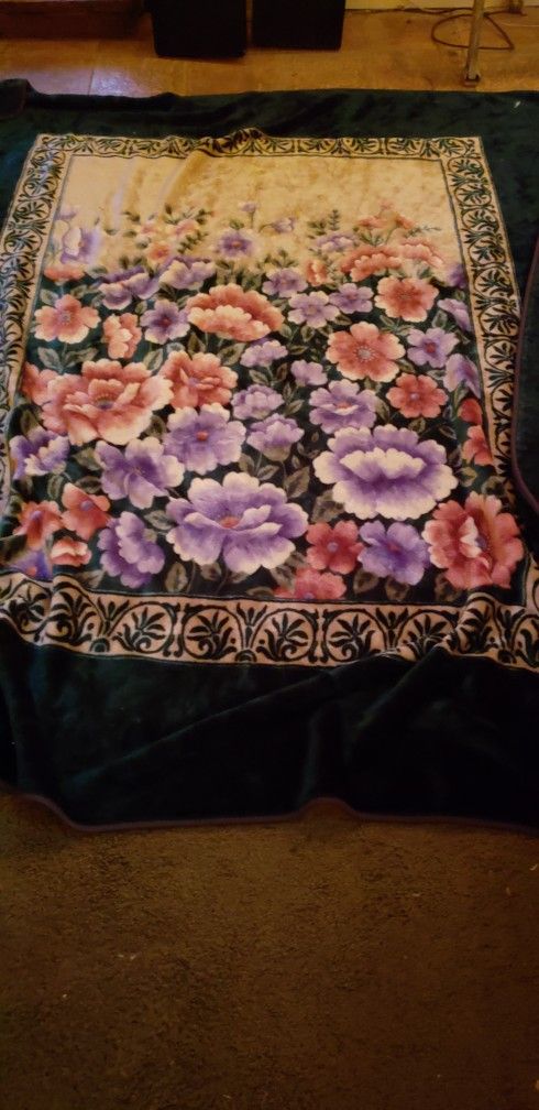 Vintage Solaron Mink Blanket Mexican Blanket