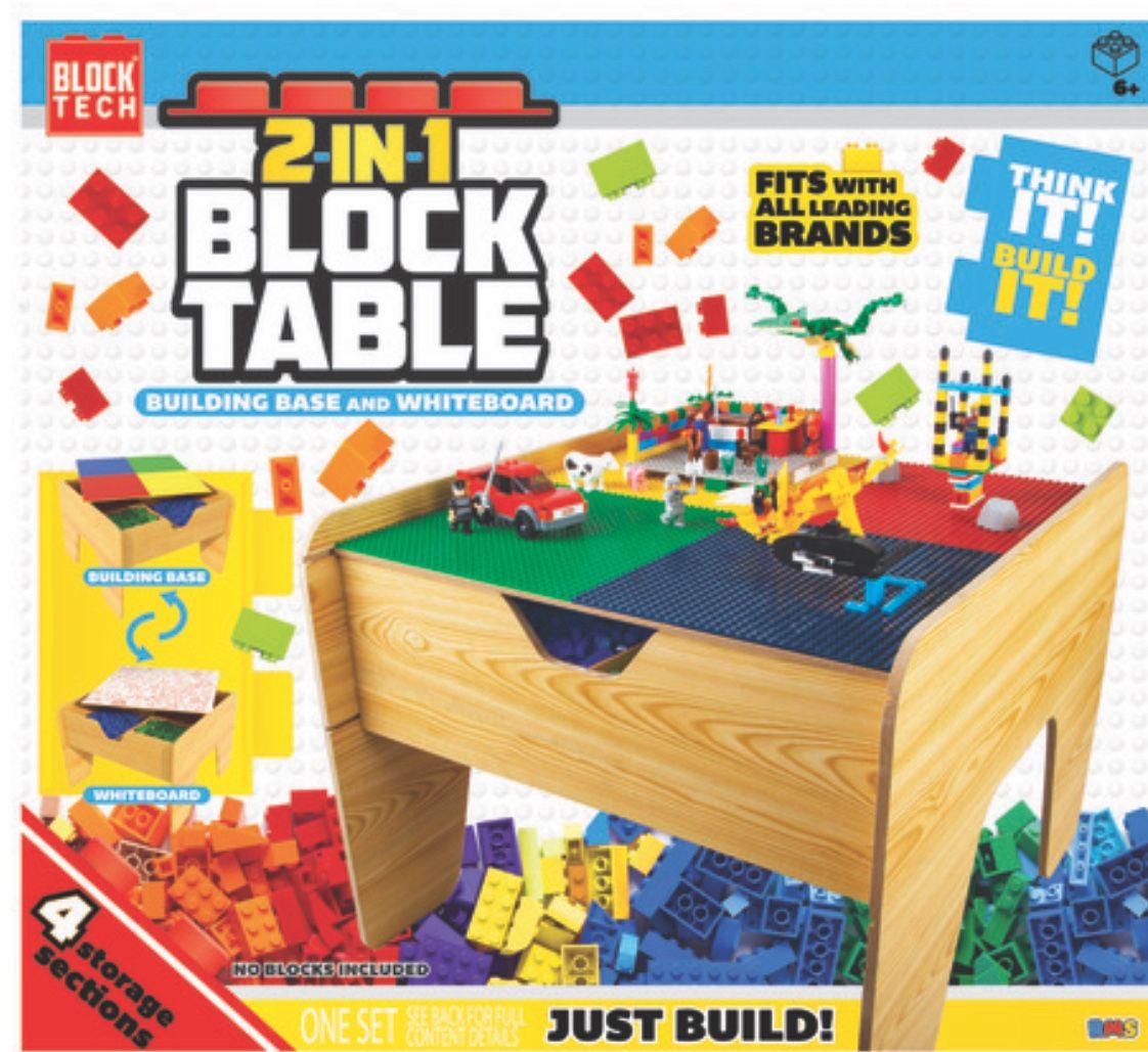 2 In 1 Block Table With White Board New In The Box