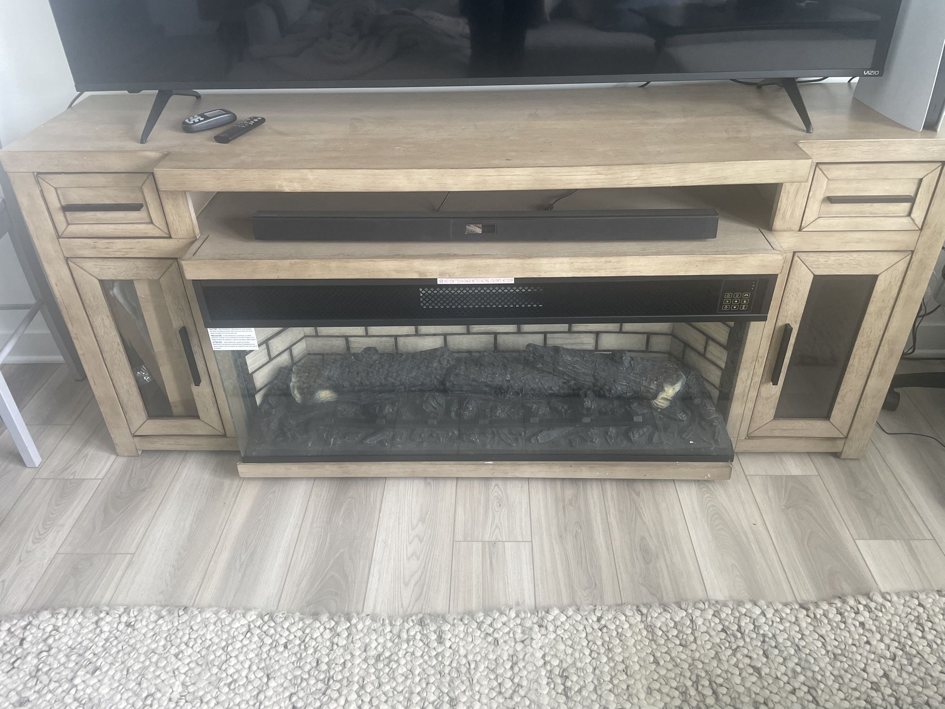 75” Fireplace Tv stand