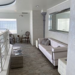 Brand New White Faux Leather Couch