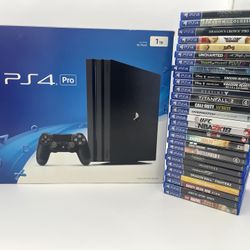 PlayStation 4 Pro 1TB Console + Game Collection