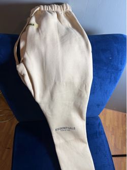 Mens Essentials Joggers, Cream, size medium