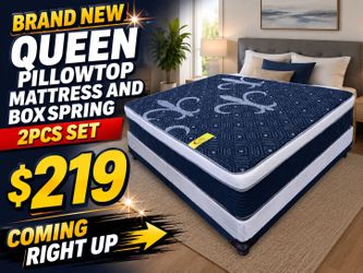 🟢NEW Q PILLOWTOP SET $219