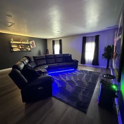 Black Reclining Sofa