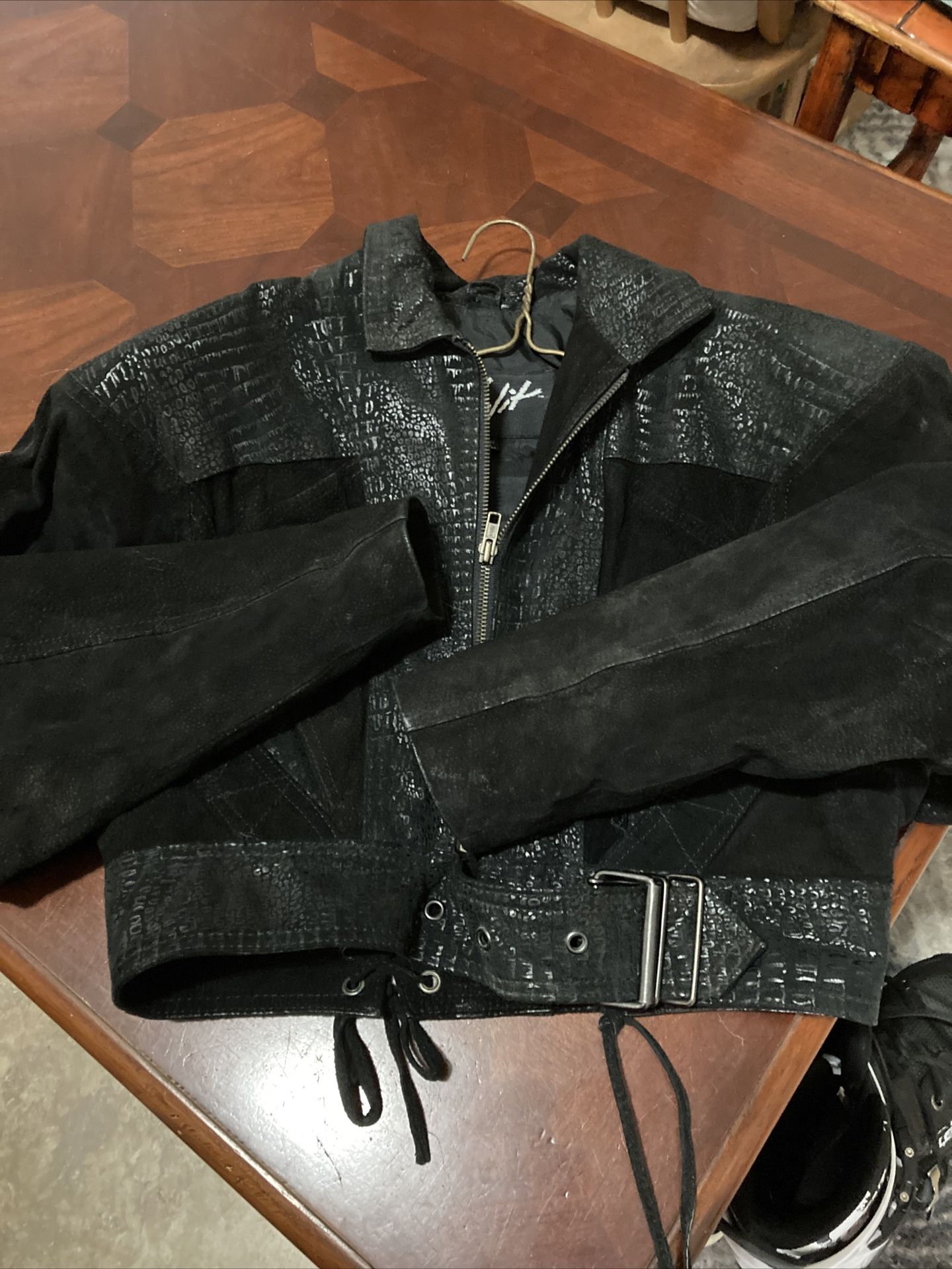 Motorcycle Bomber Suede Jacket Women's 