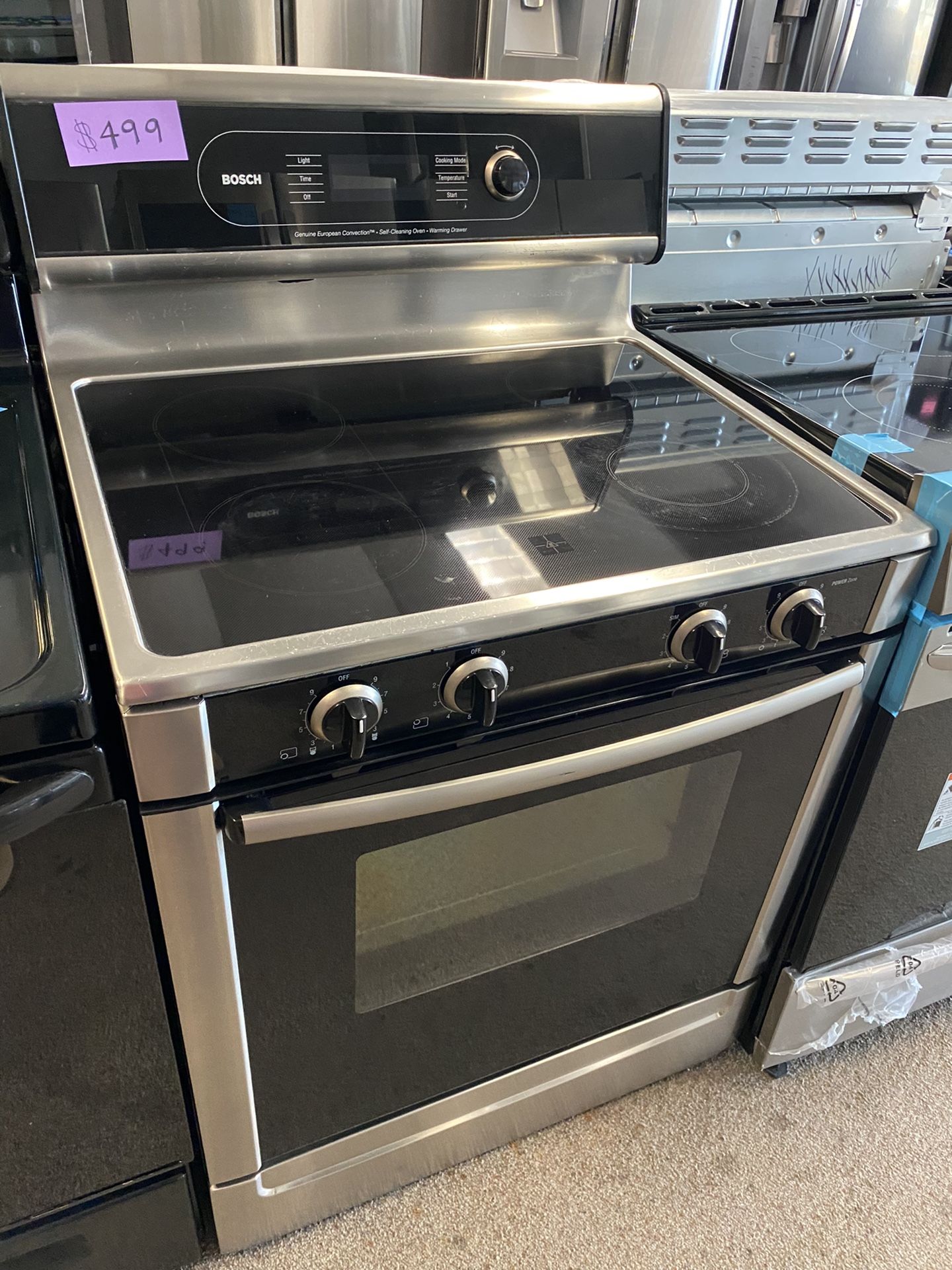 Bosch Stainless Steel Electric Stove Used Perfect Working Conditions 