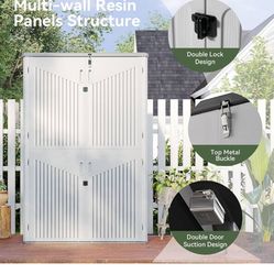 NEW IN BOX, Outdoor Resin Storage Shed( No Shelves