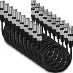 GEAR It XLR Male to Female Microphone Extension Cable, Black