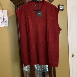 Men’s Sz LG Burgundy Vest 