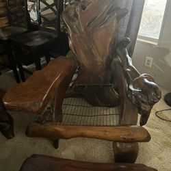 Beautiful Burl Wood Chair 