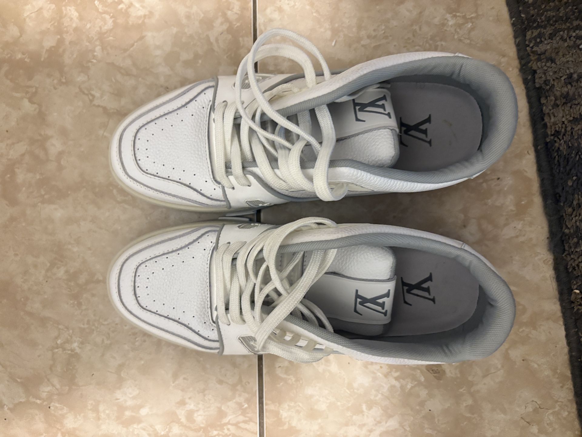 Louis Vuitton LV Trainer White Signature Size 46