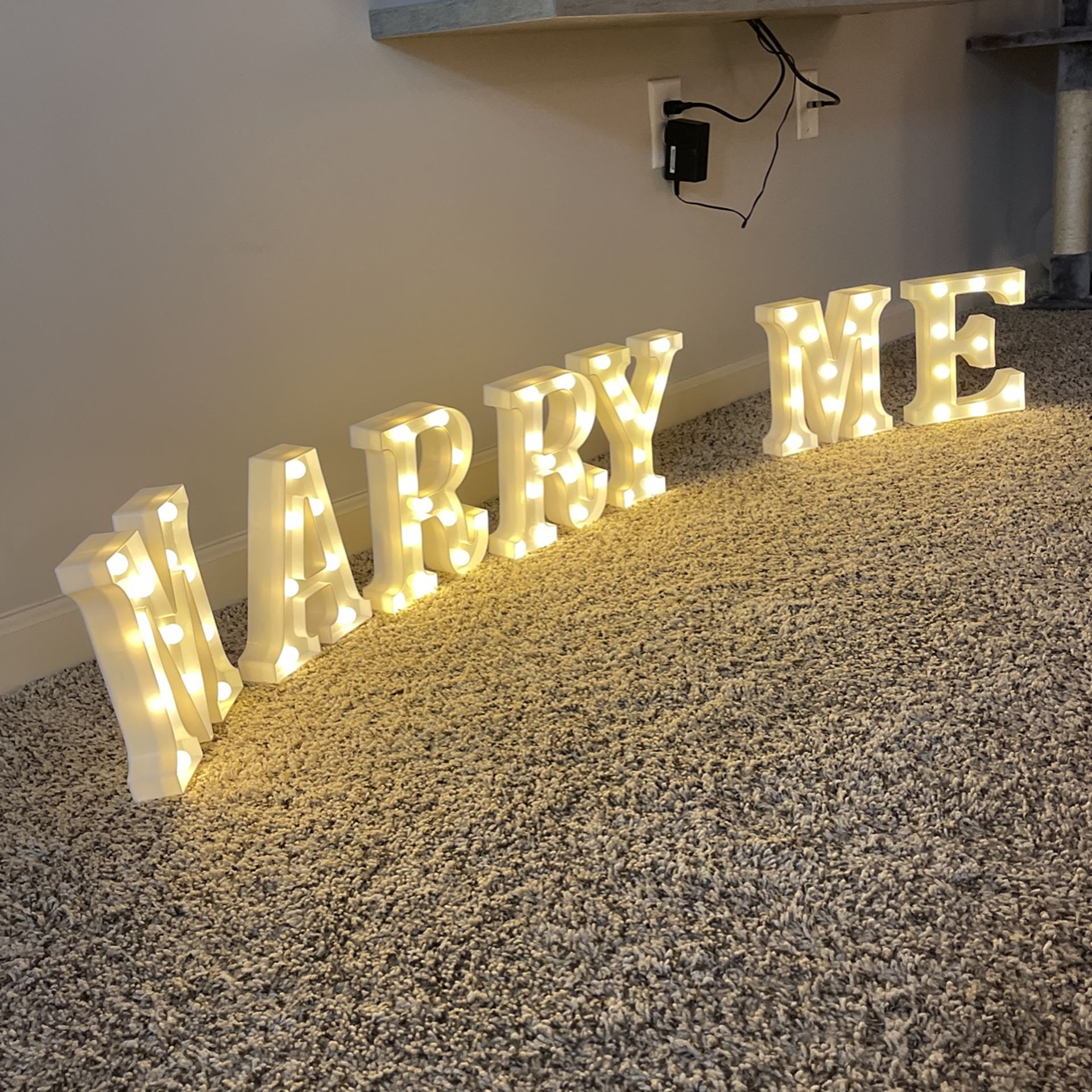 Marry Me Marquee Letters