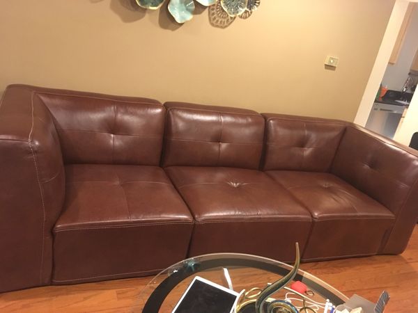 Pure Leather Sofa Set Furniture In Chicago Il Offerup