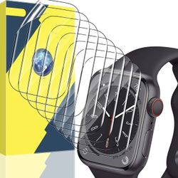  [ 8 Pack ] Compatible for Apple Watch Series 8 Series 7 45mm Screen Protector, [Upgrade Flexible Soft Film] for Apple Watch Series 8 Series 7 Accesso