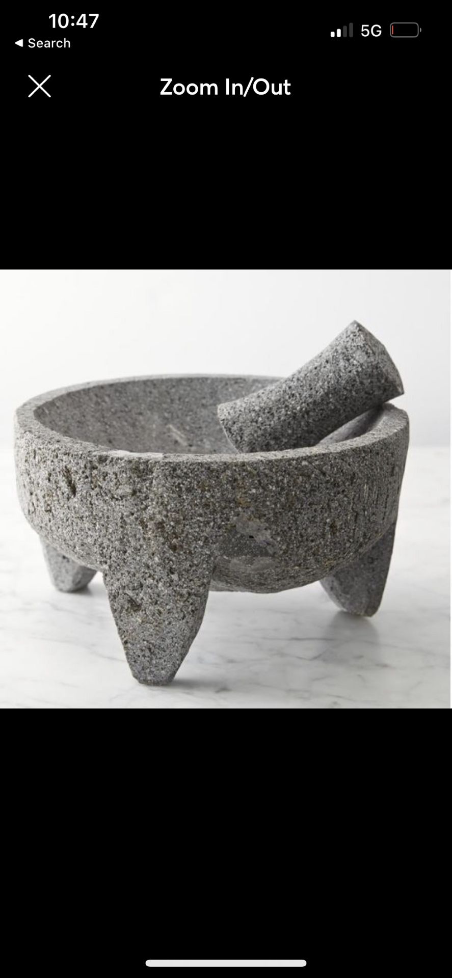 William Senoma - Molcajete, 8” Guac Mixing Bowl - Grinding Stone