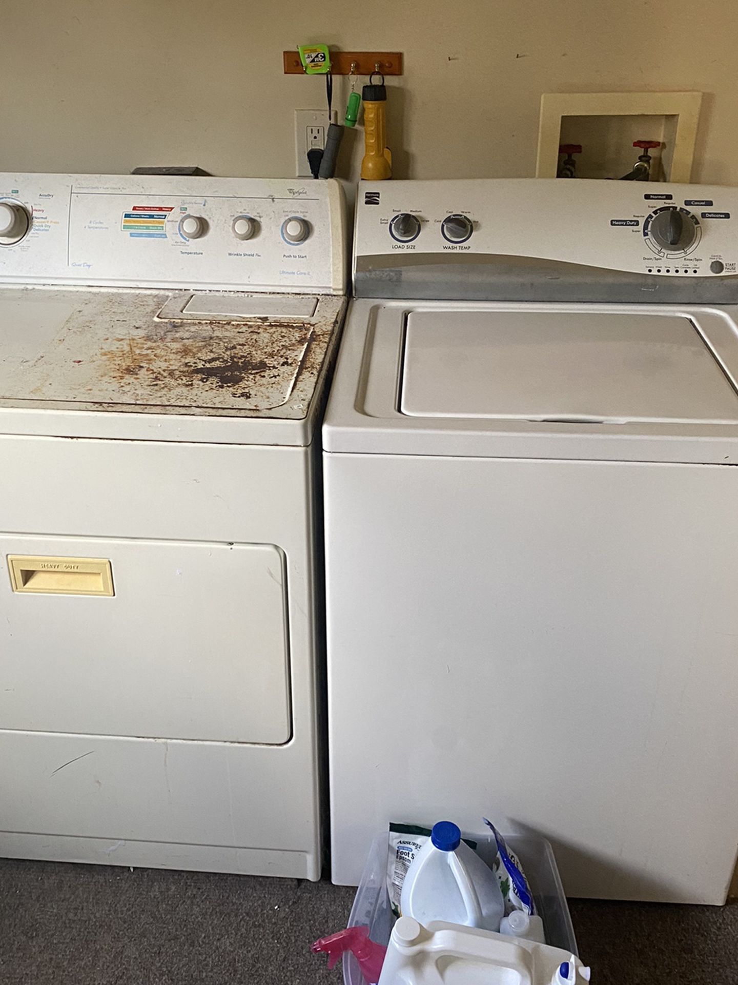 Electric Whirlpool Dryer/Electric Kenmore Washer.