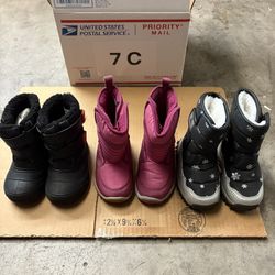 Toddler Kids 7C Snow Boots Girls Boys Waterproof Insulated Warm Winter Sports