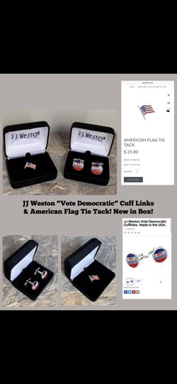 Political Cufflinks & American Flag Tie Tack! New!! Selling Together For $30 OBO!