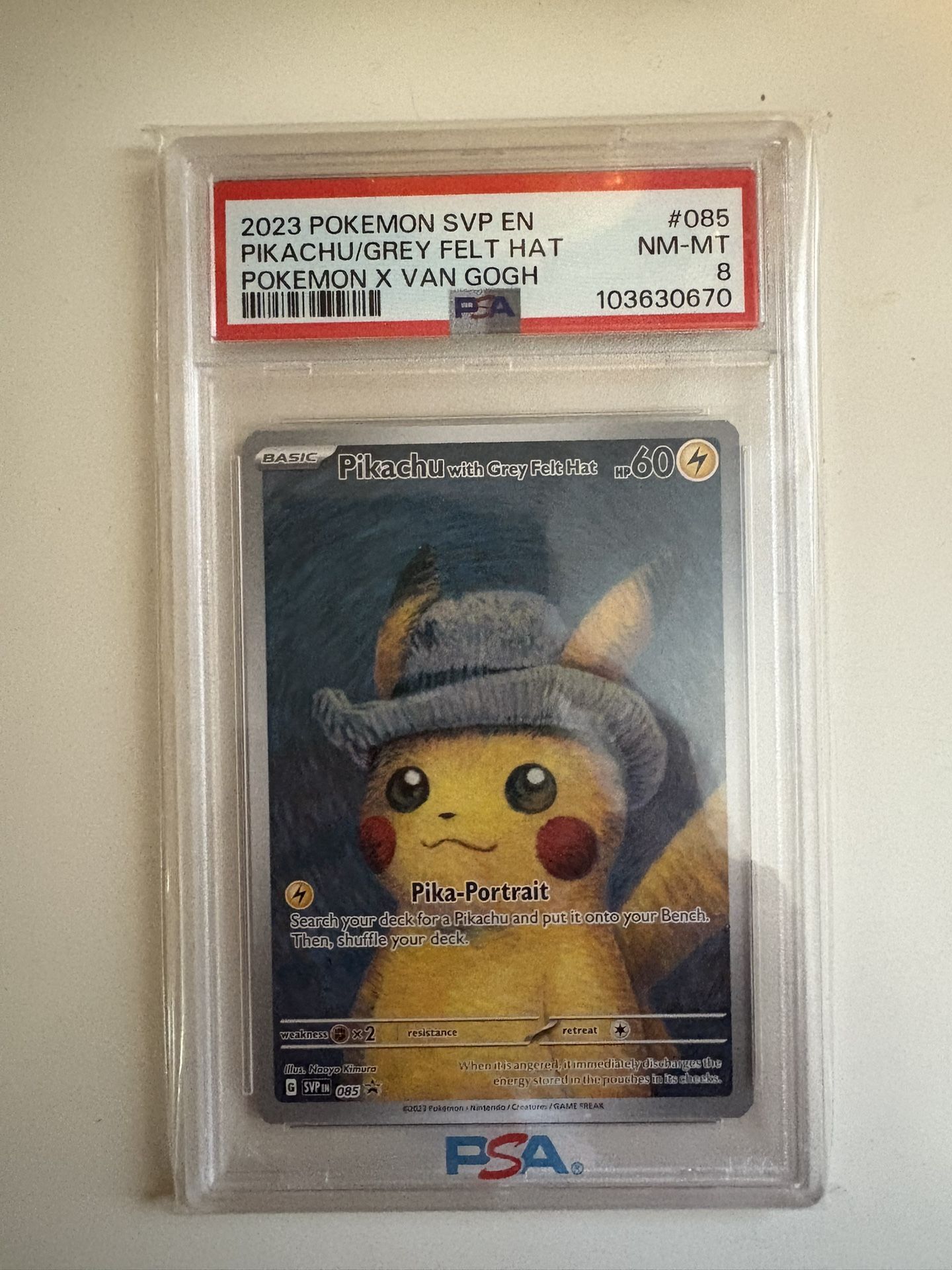 Pikachu Van Gogh PSA 8 Pokemon