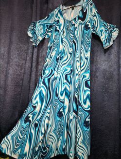 Marble Mixed Blues Dress 👗