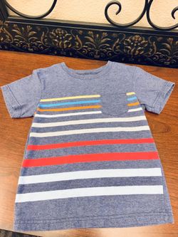 Toddler Boys’ Striped Front Pocket Tee