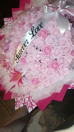 Plastic Ramo  baby pink
